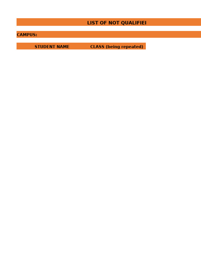 List of Not Qualified Students - Session 2024-25 | PDF