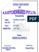 K.D.ketcHENWARES Pvt.ltd. Project Report-Prince Dudhatra
