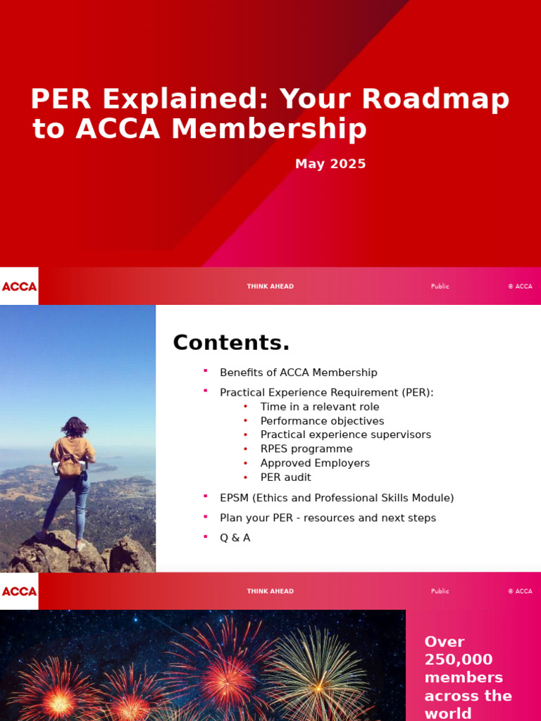 ACCA Membership: Your PER Guide | PDF | Audit | Accountant