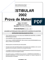 Prova UFPI - Matematica_2002