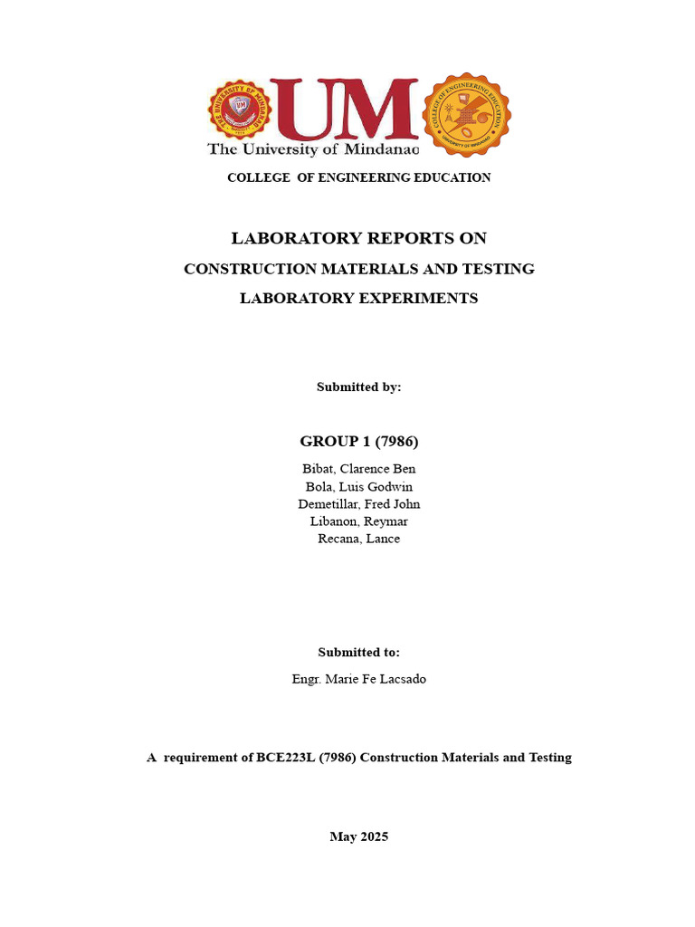 Construction Materials Testing Report | PDF | Concrete | Porosity