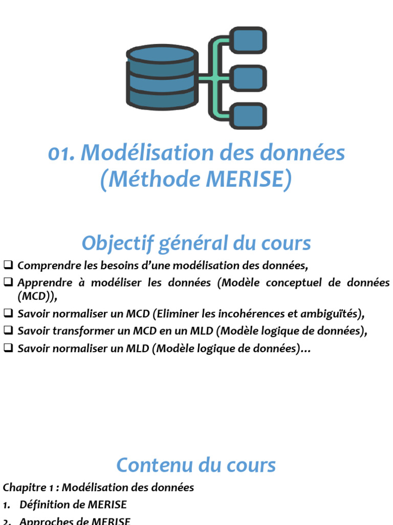 Introduction à la méthode MERISE | PDF | Bases de données | Sciences de ...