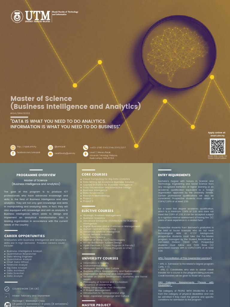 Master Of Science Business Intelligence And Analytics 1 Pdf