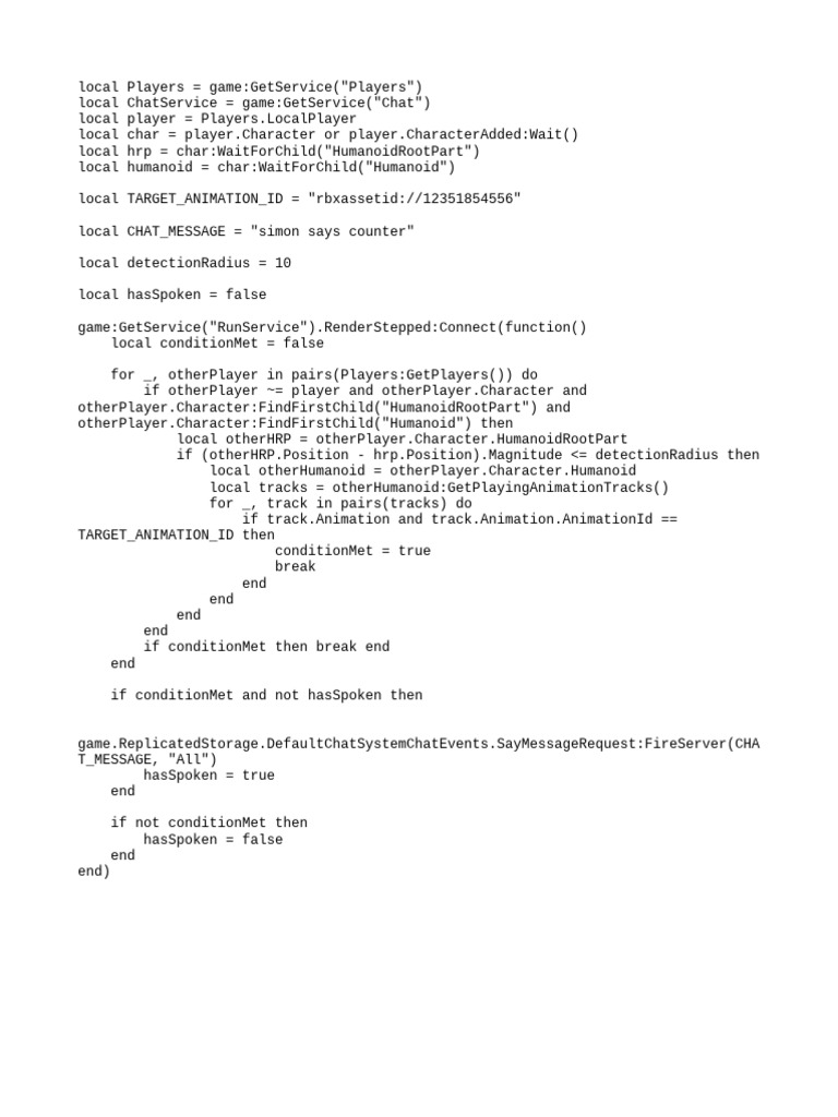 Simon Says Game Counter Script | PDF