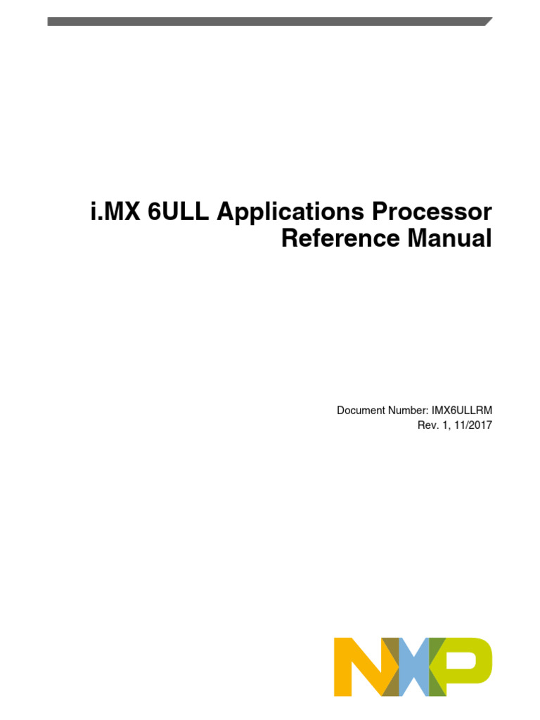 i.MX 6ULL Processor Reference Manual | PDF | Booting | Flash Memory