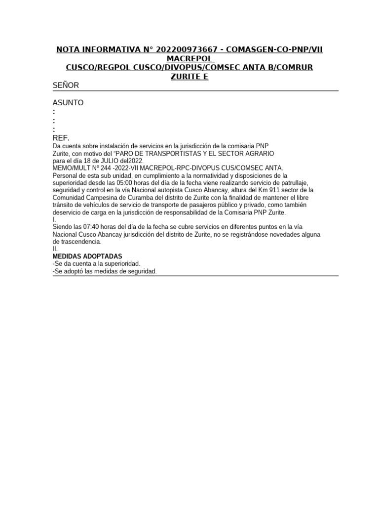 Nota Informativa 1 | PDF