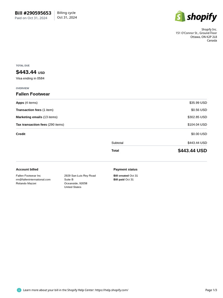 Fallen Footwear 290595653 | PDF | Service Industries | Banking Technology