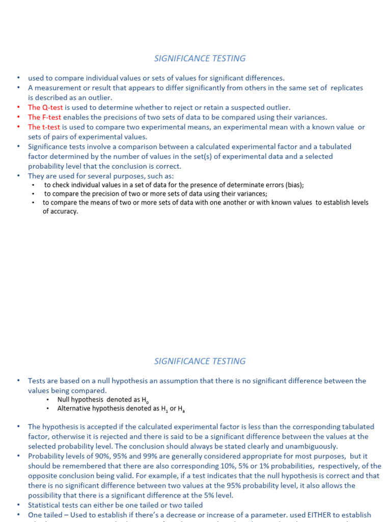 Understanding Significance Testing Methods | PDF | Student's T Test | P ...