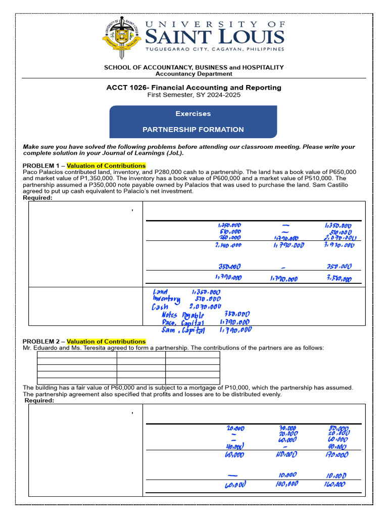 Partnership Contributions Valuation Guide | PDF | Book Value ...