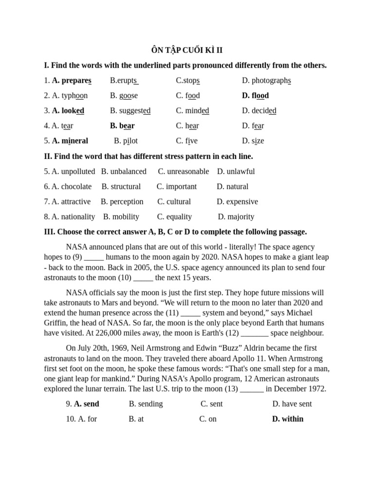 Final Exam Review: Vocabulary & Grammar | PDF | Telephone | Outer Space