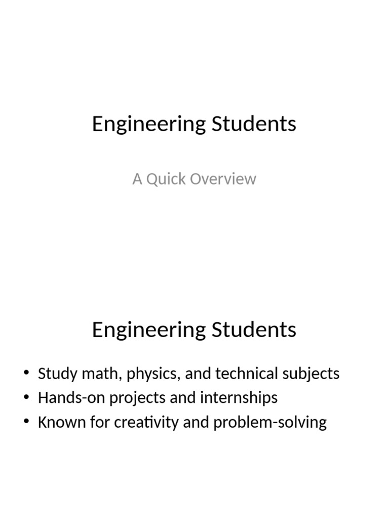 Engineering Students Short | PDF