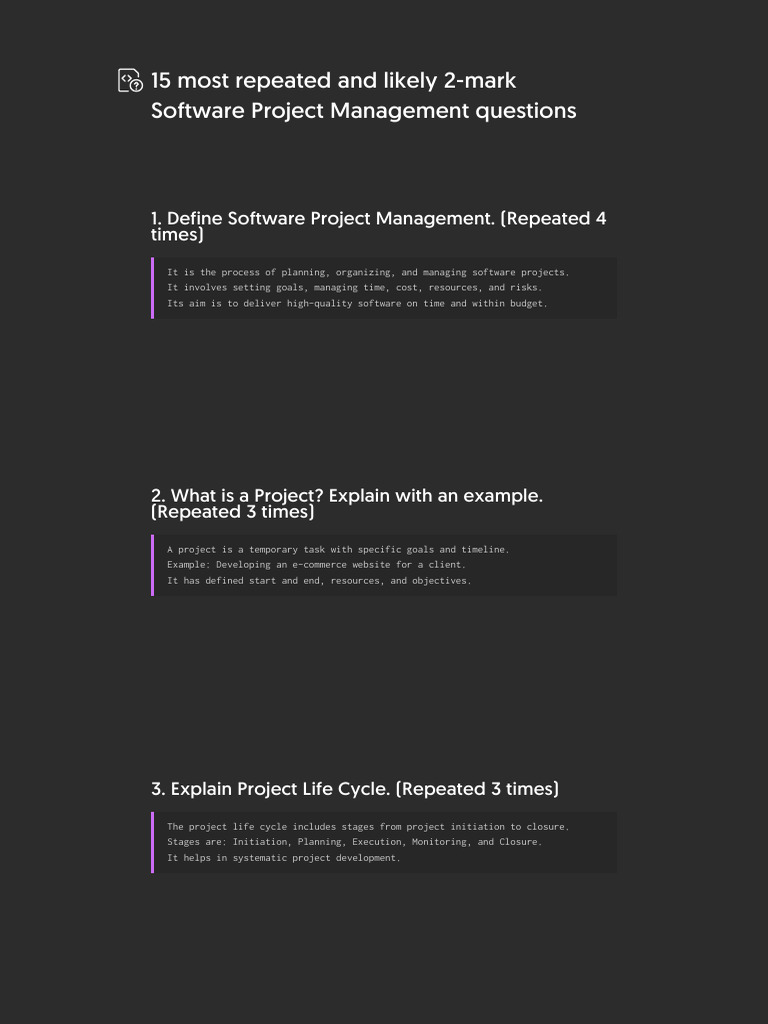 15 Most Repeated and Likely 2-Mark Software Project Management ...