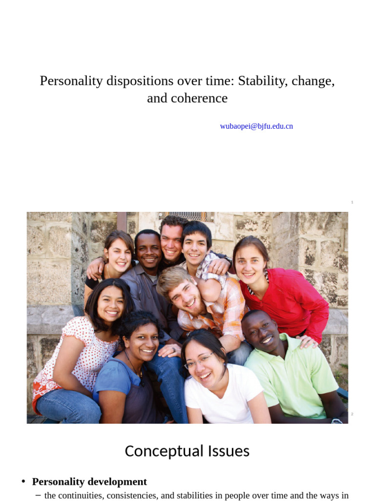 Personality Stability and Change Over Time | PDF | Adolescence ...