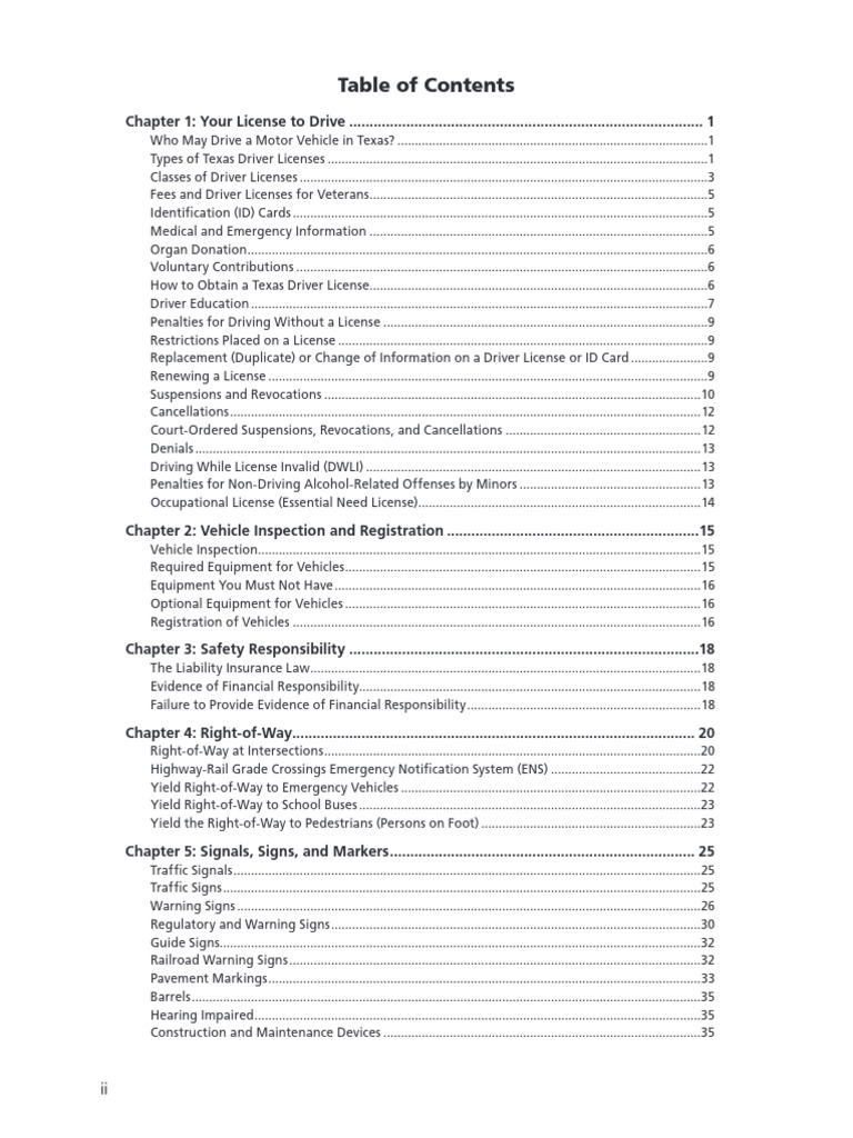 Texas Driver License Guide 2023 | PDF | Driver's License | Driving
