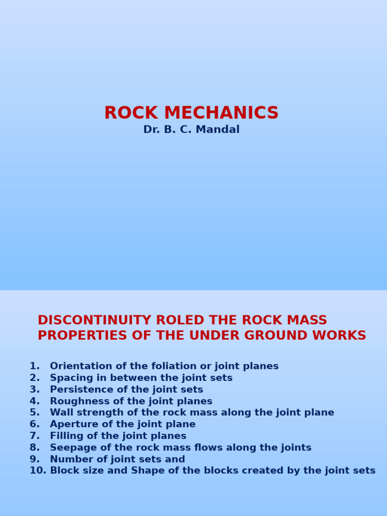 Rock Mechanics in Tunneling Analysis | PDF