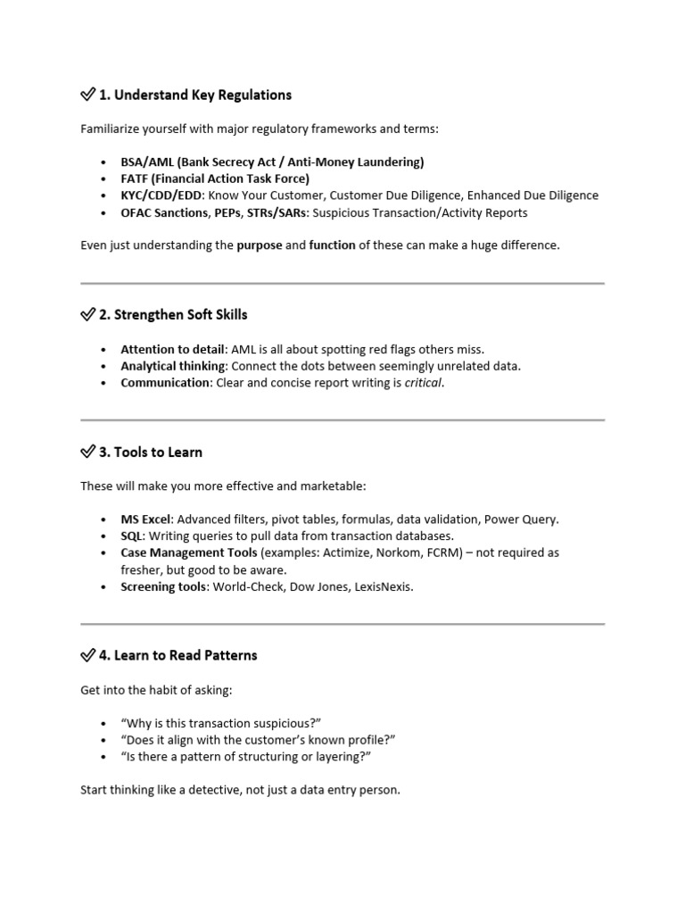 AML KYC Basic Regulation and Roadmap | PDF | Regulatory Compliance ...