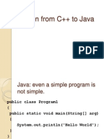 Transition From C++ To Java
