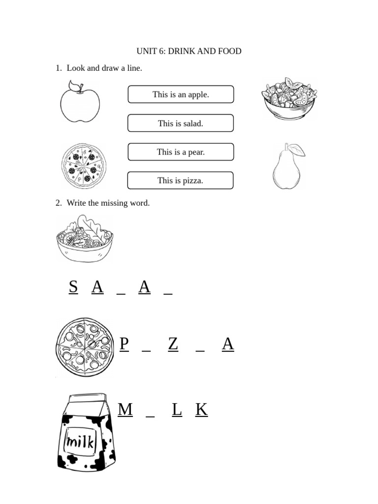 Smart 1 Unit 6 Drink and Food | PDF