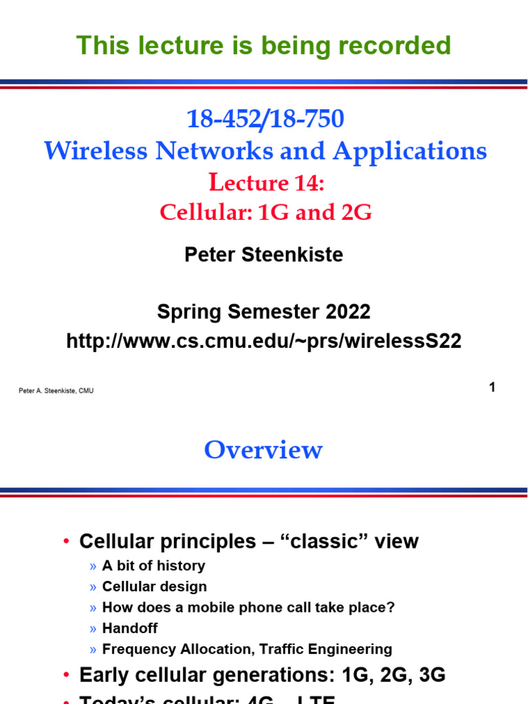 L14 Cellular2 | PDF | Cellular Network | Computer Networking