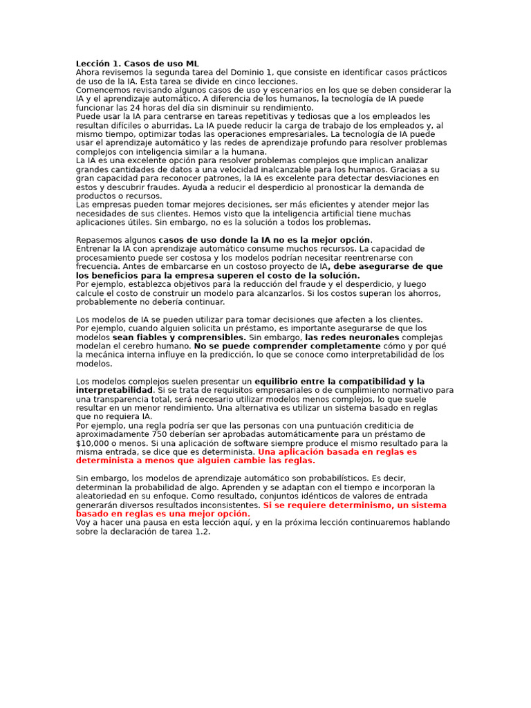 1.2 Casos Prácticos IA | PDF | Inteligencia artificial | Inteligencia ...
