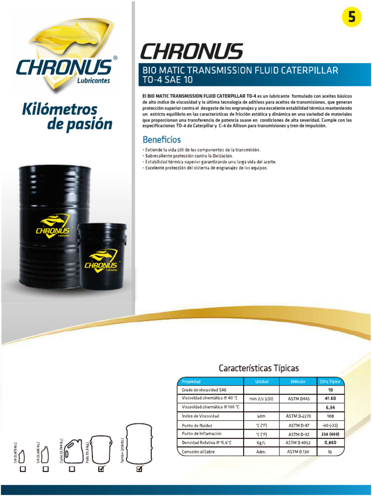 Precio del Fluido Caterpillar TO-4 | PDF