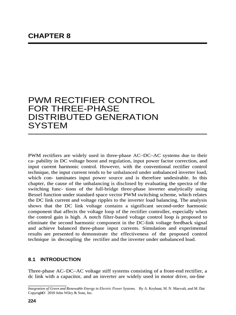 Integration of Green and Renewable Energy in Electric Power Systems (1 ...