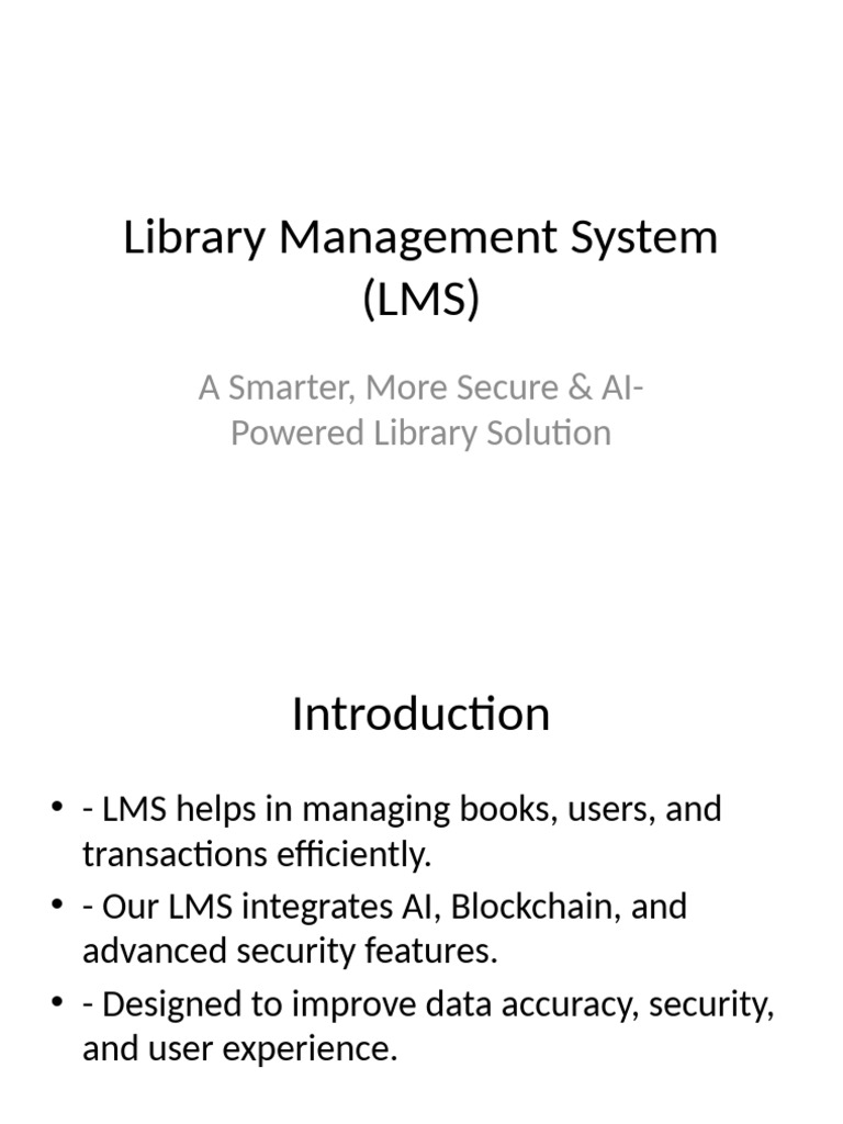AI-Powered Library Management System | PDF