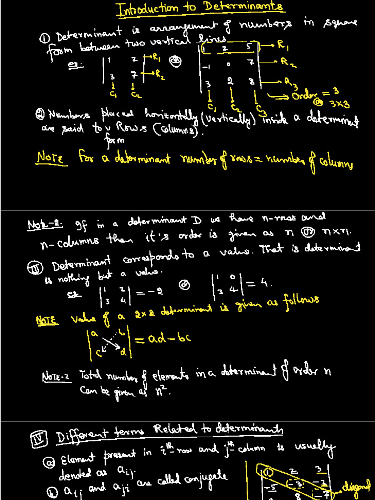 Determinent and Matrix | PDF