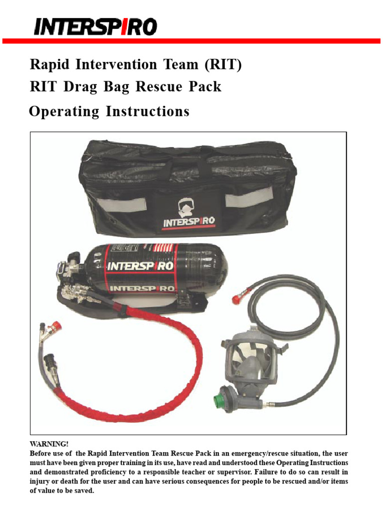 Rit Bag Operating Instructions | PDF | Breathing | Valve