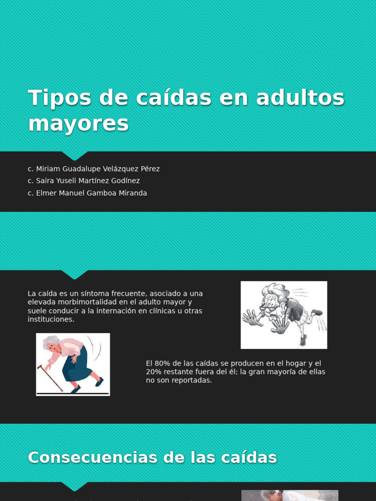 Tipo de Caidas en Adultos Mayores | PDF | Vejez | Enfermedades y trastornos