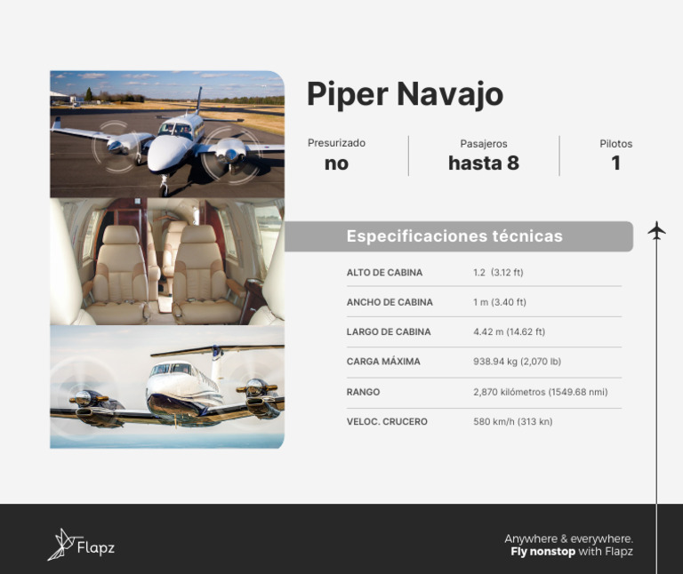 Especificaciones del Piper Navajo | PDF