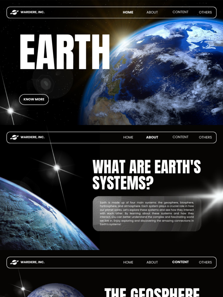 Black and White Modern Simple Earth Presentation | PDF | Water | Earth ...