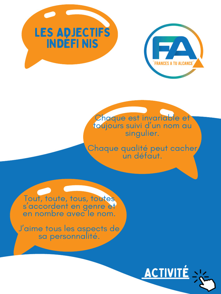 Adjectifs et pronoms indéfinis | PDF