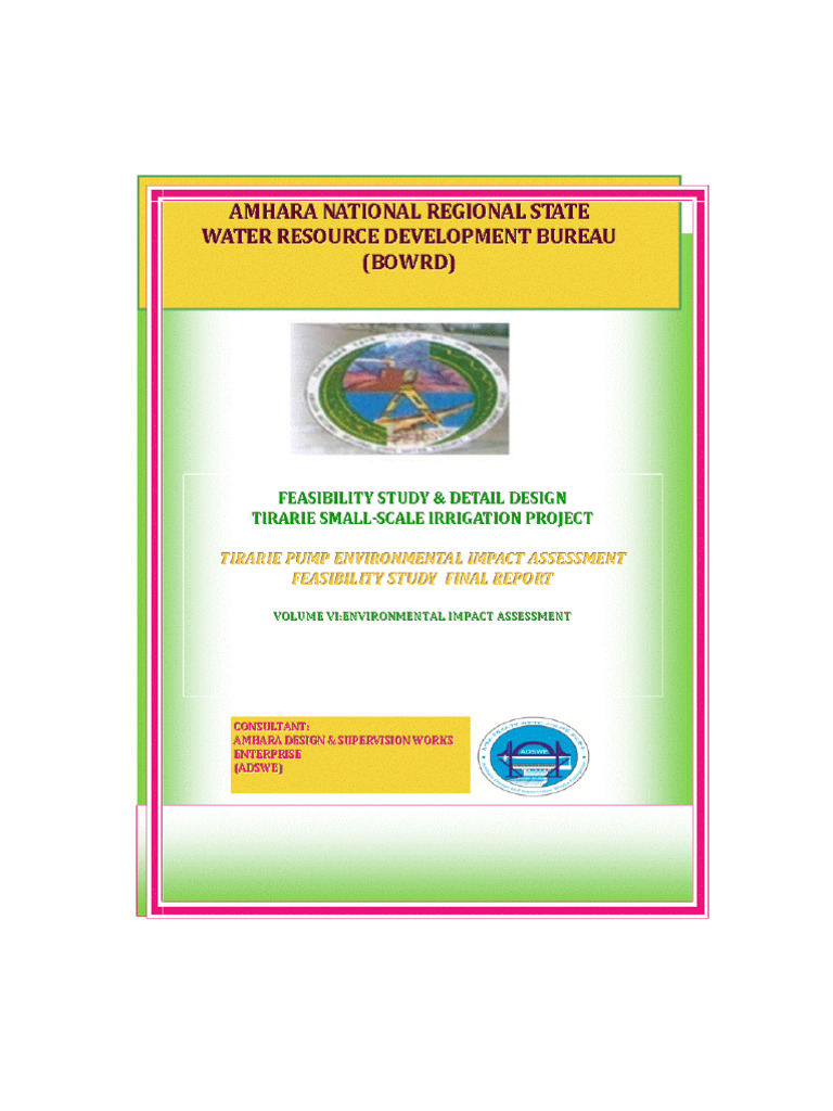 Tirarie Irrigation Project EIA Report | PDF | Environmental Impact ...