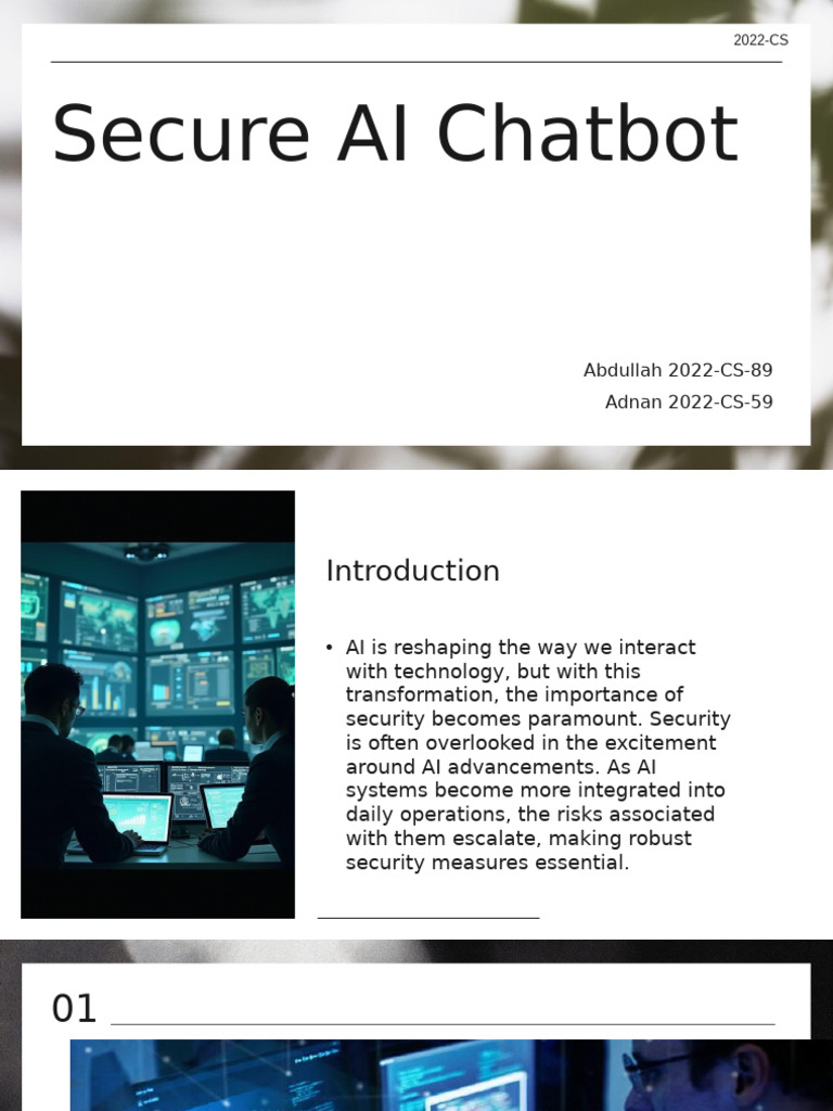 Secure AI Chatbot: Abdullah 2022-CS-89 Adnan 2022-CS-59 | PDF ...
