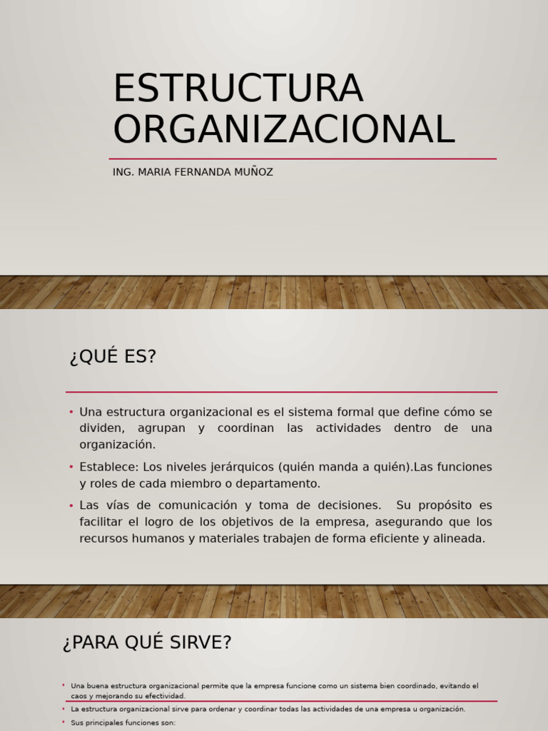 Estructura Organizacional: Tipos y Funciones | PDF | Business | Toma de ...