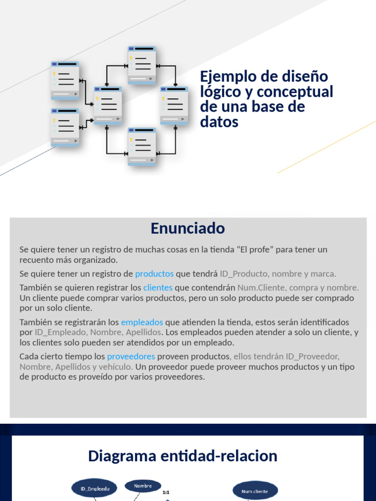Ejemplo de Diseño Lógico y Conceptual de Una Base de Datos | PDF