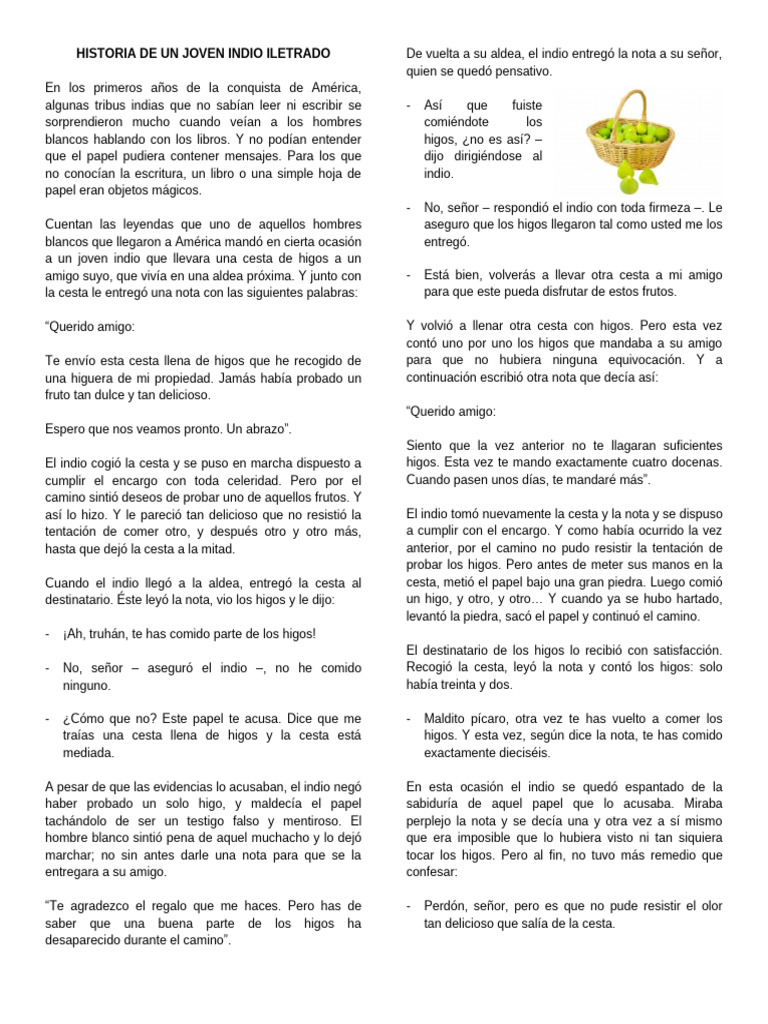 Historia de Un Joven Indio Iletrado | PDF