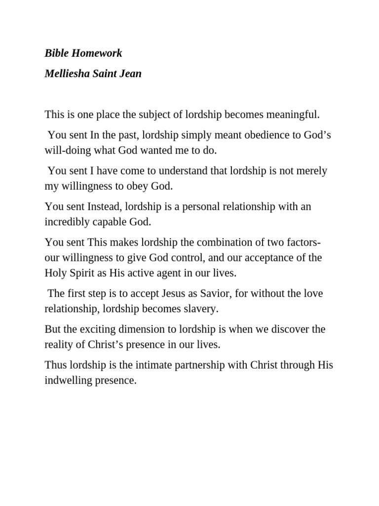 Bible Homework | PDF
