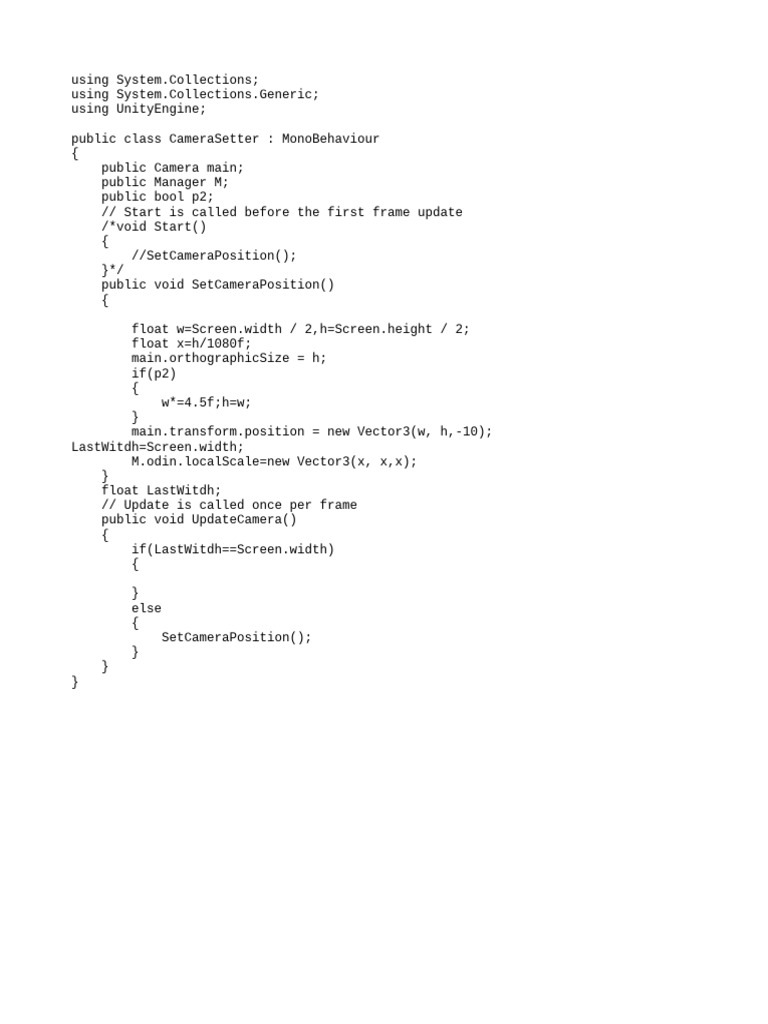 Camera Setter | PDF