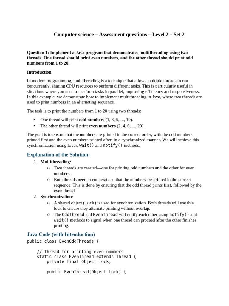 Java Multithreading and Python Recursion | PDF | Thread (Computing ...