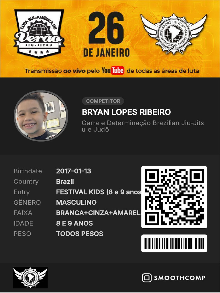 Bryan Lopes Ribeiro: Garra E Determinação Brazilian Jiu-Jits Uejudô | PDF