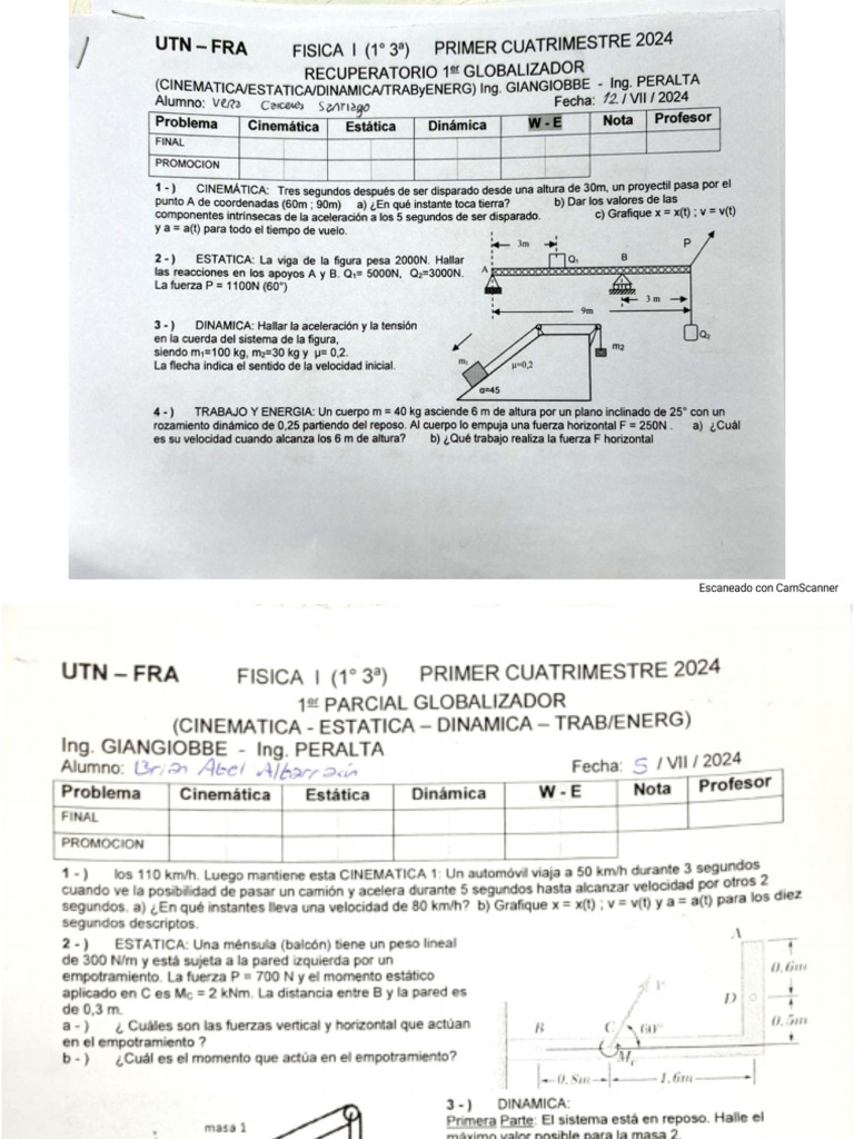 Parcial 1 de Fisica | PDF