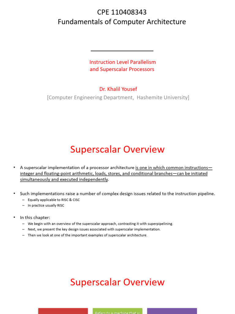 Superscalar Processors Explained | PDF | Central Processing Unit ...