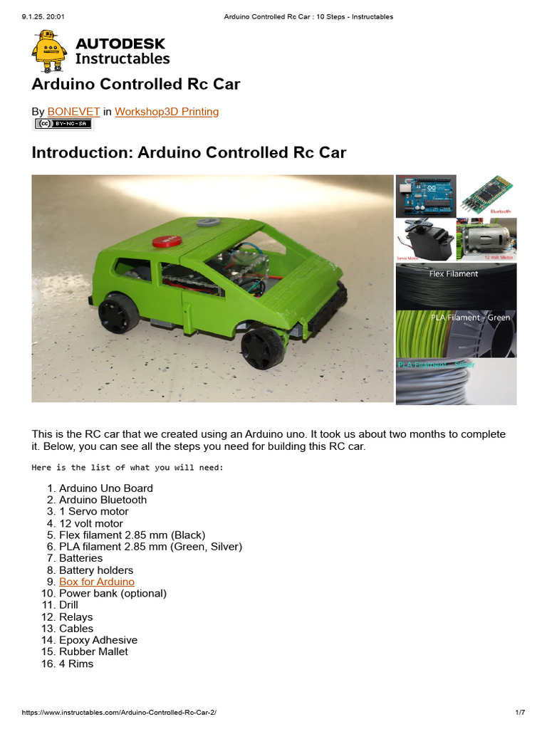 Arduino RC Car Build Guide | PDF | Manufactured Goods | Vehicles
