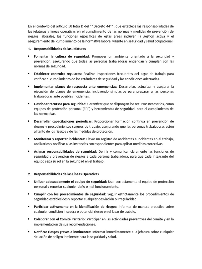 Modifica RI Art 58 Letra D | PDF | Seguridad y salud ocupacional | Valores