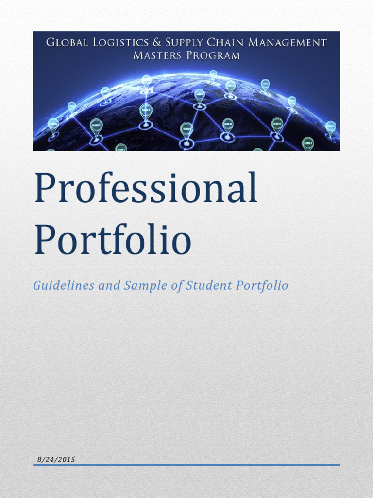 GLSCM Professional Portfolio Guidelines | PDF | Logistics | Résumé