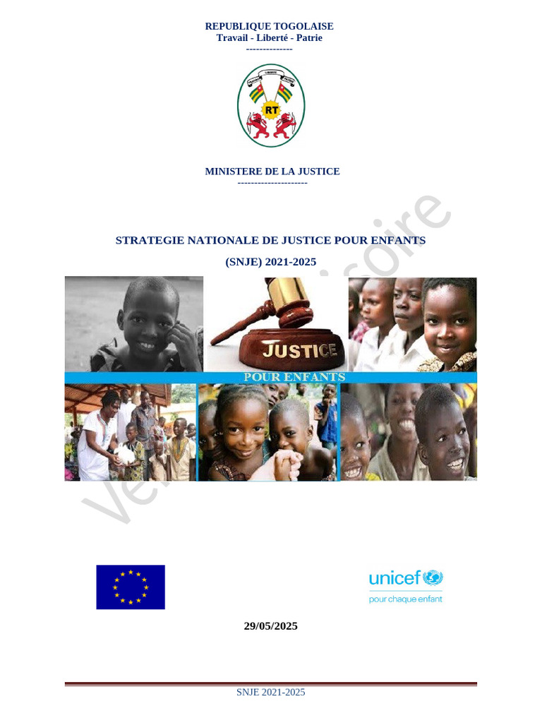 Stratégie Nationale de Justice pour Enfants | PDF | Crimes | Crime et ...