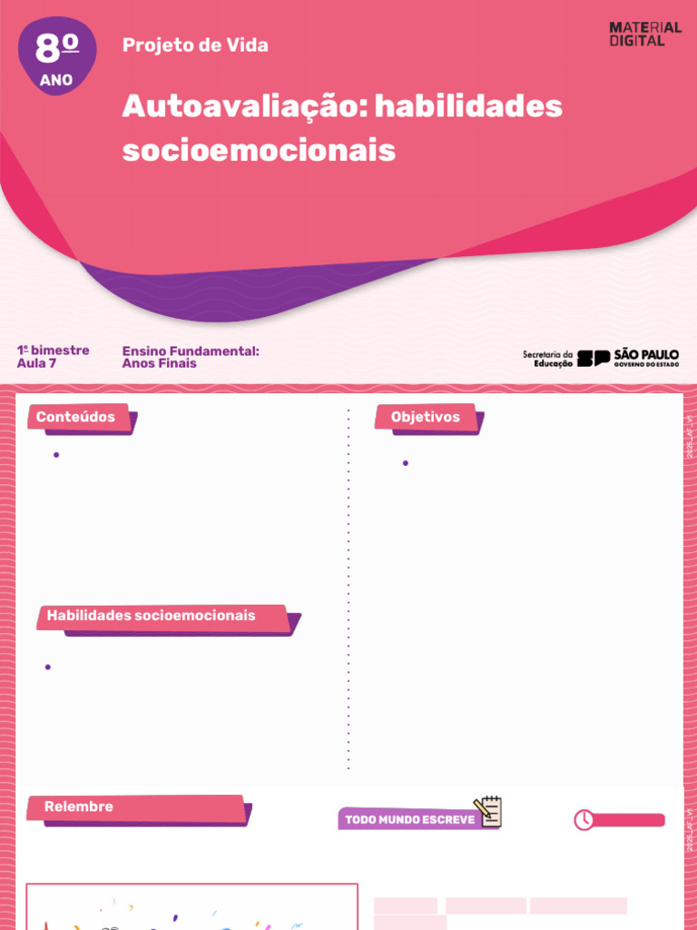 Habilidades Socioemocionais | PDF | Inteligência emocional | Tempo