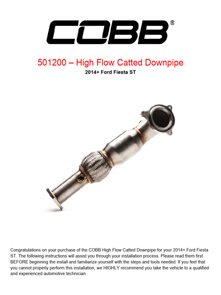 COBB High Flow Catted Downpipe Guide | PDF